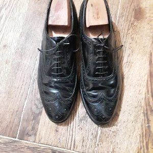 Vintage Florshiem Black Wingtip Oxfords 9.5 D